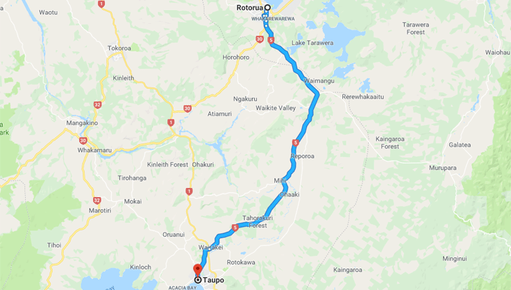 Rotorua to Taupō – Tuesday March 12 Rotorua to Taupō – Tuesday March 12