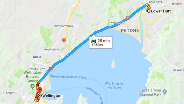 Lower Hutt to Wellington – Monday March 18 Lower Hutt to Wellington – Monday March 18