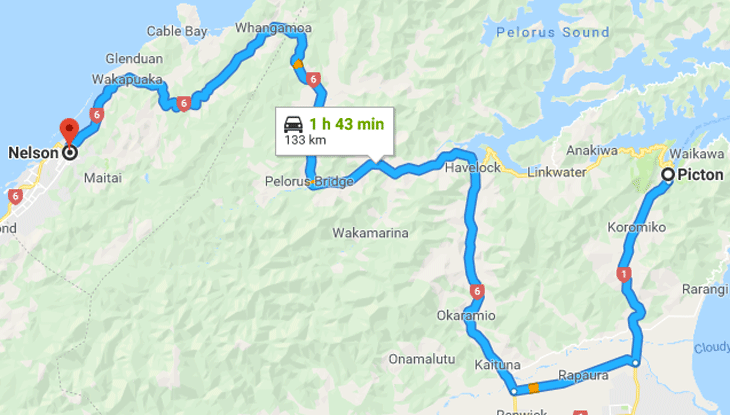 Picton to Nelson – Tuesday March 19 Picton to Nelson – Tuesday March 19