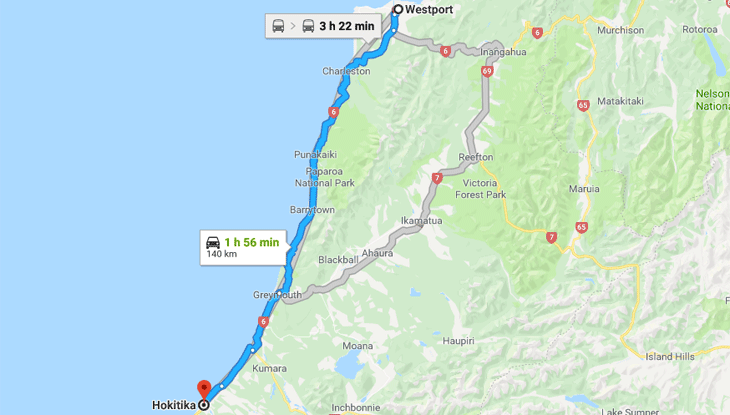 Westport to Hokitika via Greymouth – Friday March 22 Westport to Hokitika via Greymouth – Friday March 22