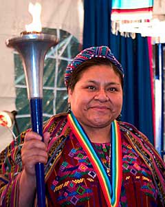 Rigoberta Menchú Ontvanger Nobelprijs voor de Vrede, 1992