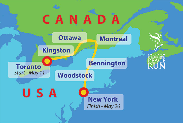 Canada Route 15 The Sri Chinmoy Oneness Home Peace Run