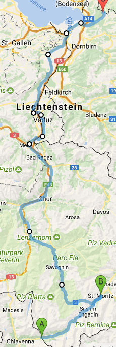 Streckenplan Schweiz 2018