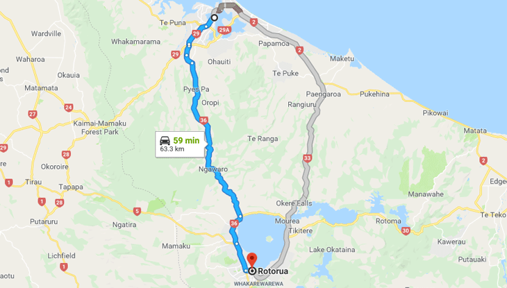 Tauranga to Rotorua – Monday March 11